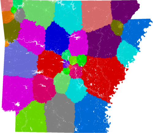 Arkansas Senate congressional district map, current