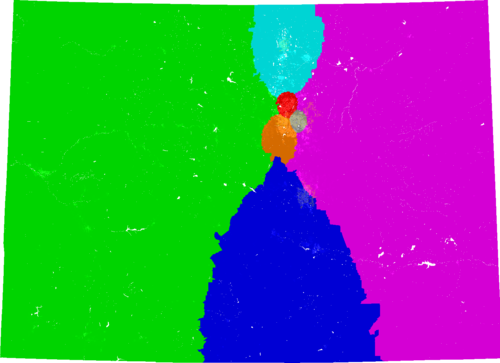 Colorado Congress congressional district map, current