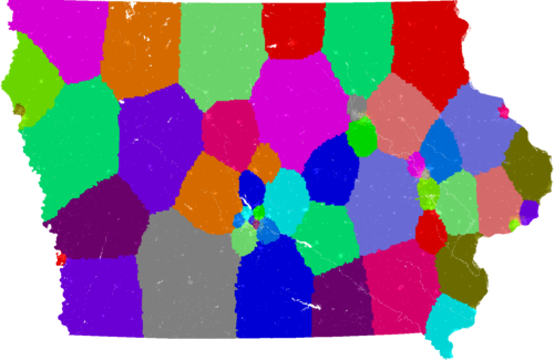 Iowa Senate congressional district map, current