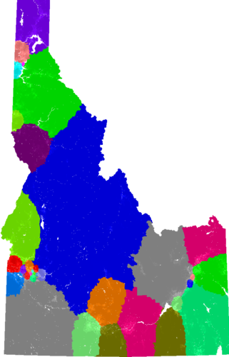 Idaho Senate congressional district map, current