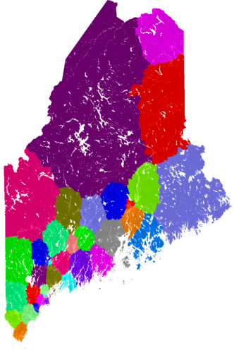 Maine Senate congressional district map, current