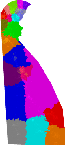 Delaware Senate congressional district map, current