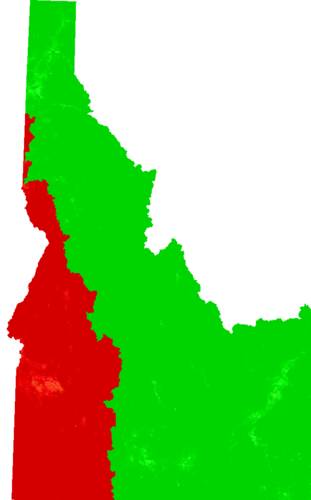 Idaho Congress congressional district map, current