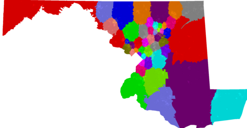Maryland Senate congressional district map, current