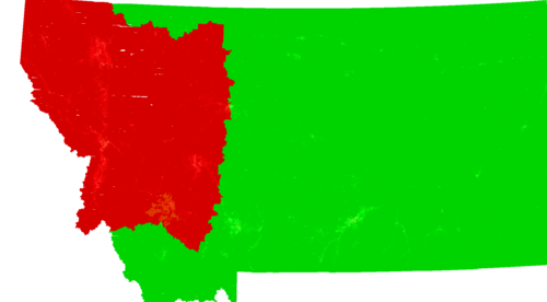 Montana Congress congressional district map, current