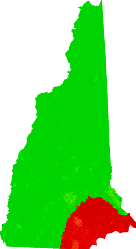 New Hampshire Congress congressional district map, current