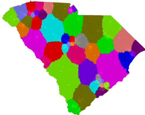 South Carolina Senate congressional district map, current